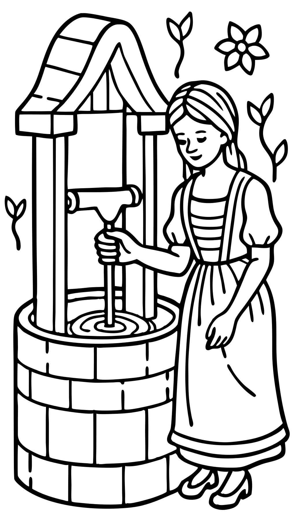 woman at the well coloring page